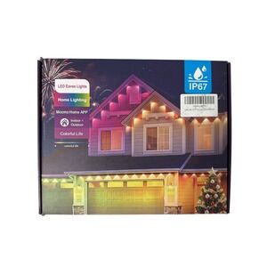 Mocmo LED Eaves Lights Outdoor 150FT White Smart RGB App Remote Control